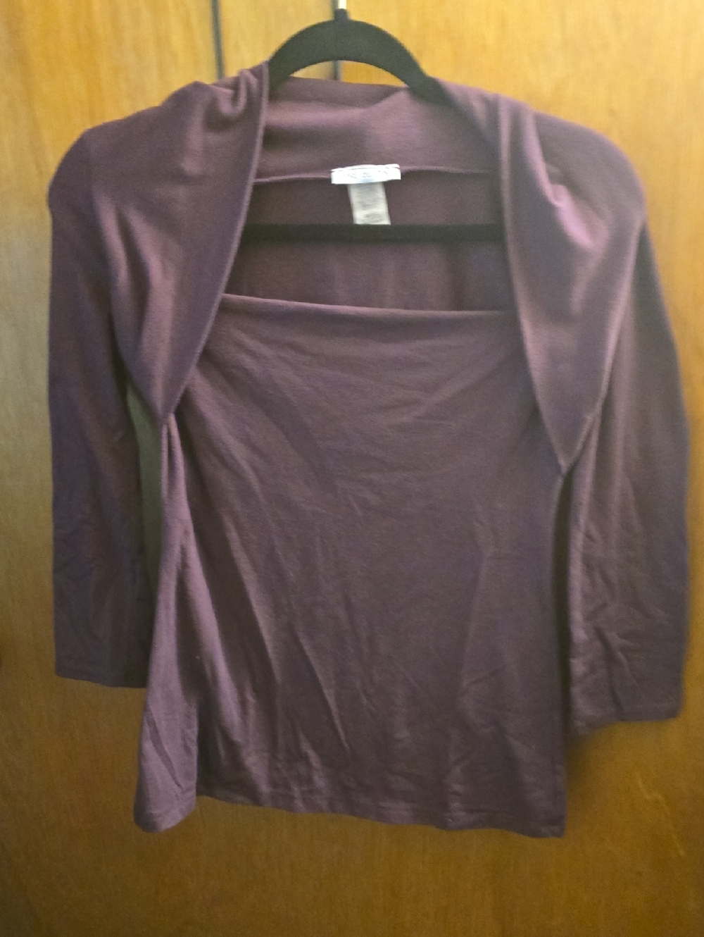 Body Central Plum Open-Front Shrug